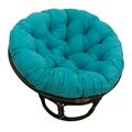 International Caravan 42 in. Rattan Papasan Chair with Micro Suede Cushion, Aqua Blue 3312-MS-AB